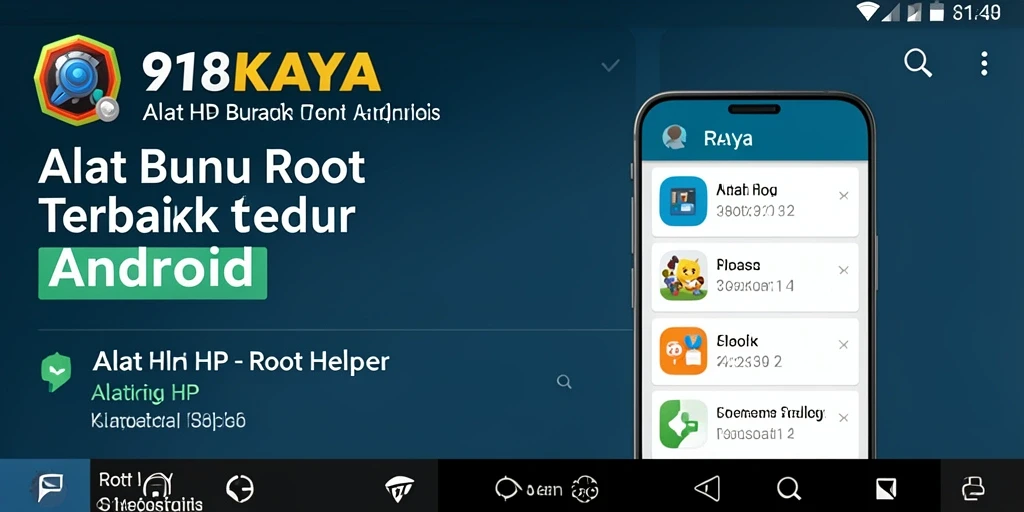 Tampilan antarmuka pengguna 918KAYA untuk Root Helper yang intuitif.