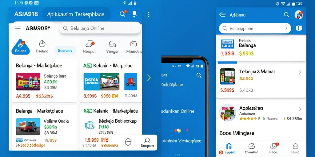Tampilan antarmuka aplikasi ASIA918 yang ramah pengguna untuk belanja online.