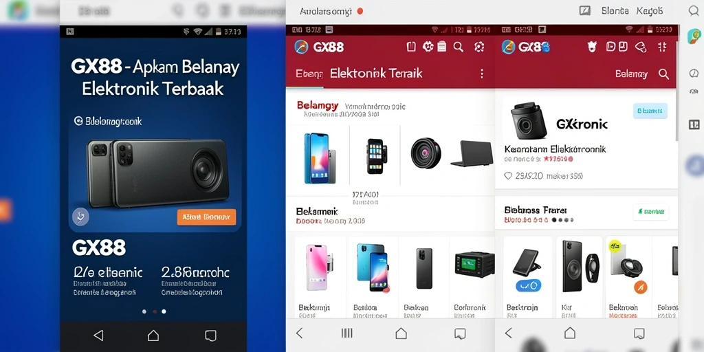 Tampilan antarmuka aplikasi GX88 yang modern dan fungsional.