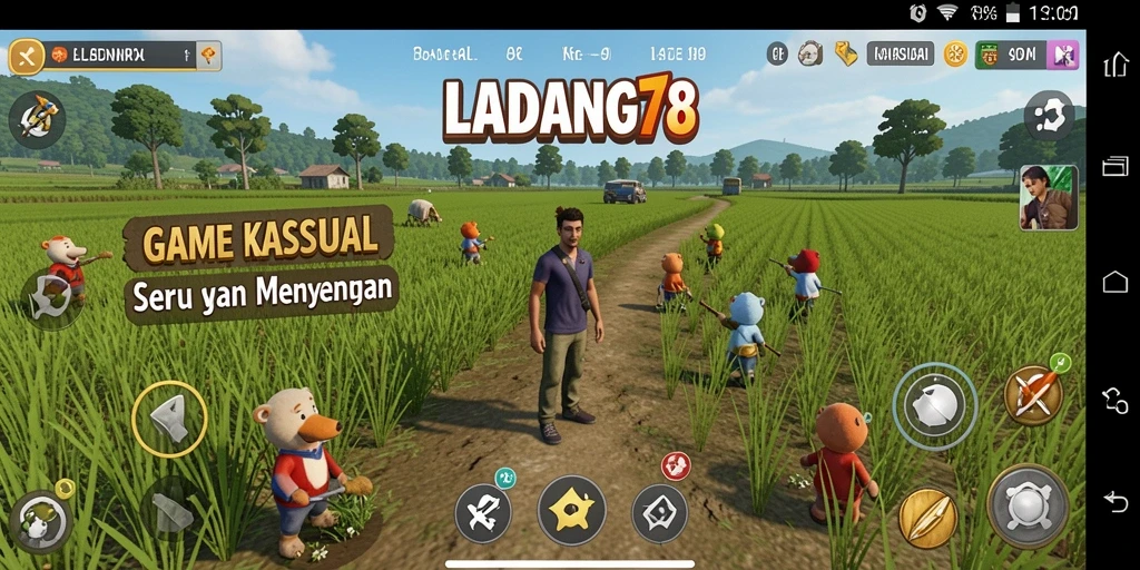 Antarmuka yang cerah dan menarik pada LADANG78.