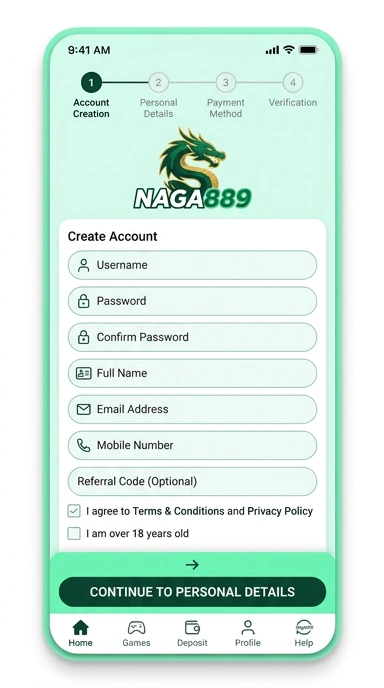Buat Akun Baru di Naga889 dengan Mudah